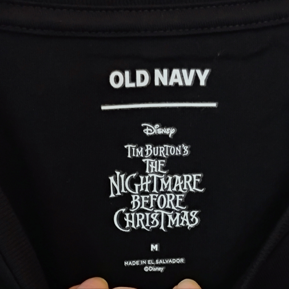 Old Navy  Jack Skellington Nightmare Before Christmas Disney Black T-shirt - Picture 2 of 7